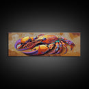 Crustacean Duo, Bright Lobsters, Sea Creatures, Coastal Kitchen, Canvas Print, Nautical Wall Decor, Boho Art, Vibrant Beach House Accent