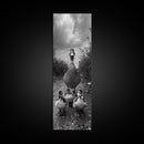 Duck Family, Wildlife Photography, Baby Ducks, Country Style, Canvas Print, Farmhouse Wall Art, Fall Animal Decor, Kids Room Art