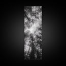 Forest Canopy, Nature Perspective, Tranquil Trees, Black and White, Framed Canvas Print, Cabin Wall Art, Scandinavian Decor, Minimalist Style