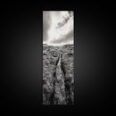 Lava Rock Path, Ocean Texture, Earth Flow, Framed Canvas Print, Coastal Bathroom Decor, Minimalist Natural Art, Moody Landscape Print