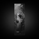 Cute Otter, Wildlife Charm, Animal Portrait, Black White Art, Canvas Print, Kids Room Wall Art, Woodland Nursery, Nature Lover Gift