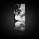 Reflections, Tranquil Shore, Tree Silhouette, Canvas Print, Zen Minimalist Decor, Beach Meditation Space or Spa Wall Art, Minimalist Decor