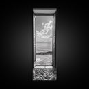 Open Door View, Sea Horizon Art, Dreamy Ocean Photography, Modern Entryway Decor, Framed Canvas Print, Minimalist Style Seascape