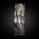 Twisted Trees, Enchanted Path, Forest Tunnel, Autumn Mood, Mystical Nature Framed Canvas Print, Fall Entryway Wall Art, Rustic Decor
