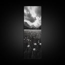 Wildflower Field, Alpine Meadow, Mountain Backdrop, Nature Print, Serene View, Framed Canvas Print, Living Room Wall Art, Rustic Farmhouse Decor