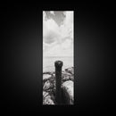 Coastal Pipe, Ocean View, Rusted Metal, Framed Canvas Print, Industrial Nautical Art, Bathroom Wall Decor, Minimal Seaside Landscape
