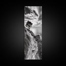 Cliffside Tree, Coastal Path, Nature Landscape, Canvas Print, Monochrome Hiking Trail Art, Boho Entryway or Office Wall Decor