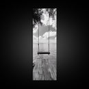 Lakeside Swing Stillness, Serene Water View Print, Peaceful Dock Photography, Canvas Print, Tranquil Bedroom or Office Wall Art