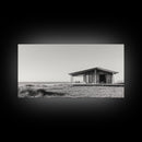 Beach Cabin, Coastal Escape, Minimalist Home, Seaside Solitude Scene, Canvas Print, Boho Beach Wall Art, Guest Room Decor