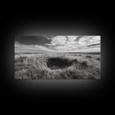 Prairie Crater Scene, Nature Landscape, Rustic Country Vibe, Farmhouse Wall Decor, Canvas Print, Entryway Accent, Autumn Earth Tones