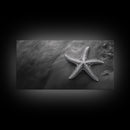 Ocean Starfish, Seashore Calm, Coastal Nature Print, Beach Zen Decor, Framed Canvas Print, Minimalist Bathroom Art, Ocean Wall Piece