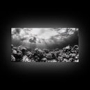 Coral Reef, Ocean Depths, Sunlight Rays, Marine Life, Canvas Print, Minimalist Nature Art, Bathroom Decor, Underwater Scene, Bedroom Wall Art