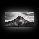 Mountain Peak, Majestic Range, Moody Skies, Canvas Print, Wilderness Wall Art, Cabin Decor, Adventure Style, Nature Inspired Room