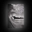 Ocean Wave, Surf Wall Art, Seascape Photography, Framed Canvas Print, Coastal Decor, Beach House Art, Bathroom Wall Art, Minimalist Art