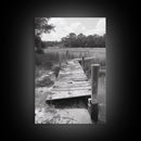 Marsh Dock, Southern Nature, Weathered Pier, Framed Canvas Print, Guest Room Wall Art, Rural Landscape, Fall Wall Art, Country Style
