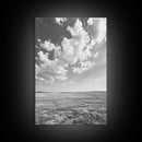 Open Sky, Serene Plains, Summer Day, Canvas Print, minimalist landscape art, farmhouse decor, bedroom wall art, neutral tones