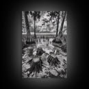 Swamp Scene, Cypress Trees, Reflection Water, Southern Nature, Canvas Print, Cabin Wall Art, Moody Landscape, Autumn Rustic Decor