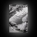 Coral Reef Underwater, Ocean Photography, Marine Nature Scene, Framed Canvas Print, Bathroom Wall Art, Coastal Minimalist Decor
