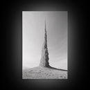 Rock Spire, Desert Sculpture, Abstract Form, Canvas Print, Surreal Landscape Art, Minimalist Wall Decor, Earthy Modern Home Accent