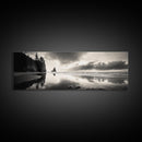 Sea Stack, Stormy Sky, Coastal Reflections, Canvas Print, Pacific Northwest Wall Art, Dramatic Seascape, Autumn Home Accent
