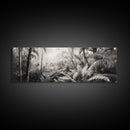 Jungle Light, Nature Vibe, Wild Forest, Framed Canvas Print, Boho Wall Art, Office Wall Decor, Earthy Tones Art, Rainforest Wall Print