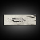 Autumn Leaf, Water Reflection, Nature Minimalism, Floating Stillness, Framed Canvas Print, Fall Wall Art, Neutral Tones, Bathroom Decor