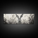 Curious Rabbit, Meadow Watch, Nature Close-Up, Canvas Print, Farmhouse animal art, Nursery decor, Whimsical wildlife, Woodland home touch