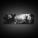 Kelp Forest, Underwater Magic, Ocean Depths, Framed Canvas Print, Marine nature photography, Bathroom wall decor, Moody coastal aesthetic