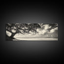 Southern Oak, Coastal Tree, Beachfront Tranquility, Serene Landscape, Canvas Print, Neutral Living Room Art, Boho Nature Decor, Beach Wall Art