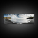 Black Sand Beach, Coastal Cliffs, Ocean Horizon, Icelandic Shore, Framed Canvas Print, Living Room Wall Art, Travel Landscape, Nature Decor