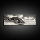 Seaside Cliff, Pine Hills, Sandy Beach, Canvas Print, Coastal Landscape Art, Modern Nature Decor, Beach House Living Room Style