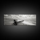 Rusted Anchor Pipe, Coastal Beach Art, Ocean Photography, Framed Canvas Print, Nautical Wall Art, Bedroom or Bathroom Decor