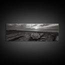 Lone Badge Sunset, Western Coastal Scene, Canvas Print, Rustic Wall Decor, Moody Landscape Art, Fall Living Room Wall Art