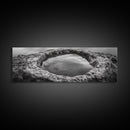 Tidal Pool Rock, Ocean Reflection, Earth Texture, Canvas Print, Zen Bathroom Wall Art, Natural Element Decor, Minimalist Photography
