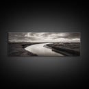 Serene River, Marsh Landscape, Calm Waters, Tranquil Nature, Framed Canvas Print, Minimalist Decor, Entryway Art, Fall Home Vibes