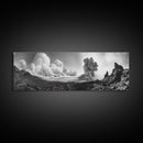 Volcanic Cloudscape, Earth Power, Natural Explosion, Dramatic Wall Decor, Framed Canvas Print, Adventure Art, Rustic Living Room Wall Art