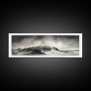 Sand Dune Storm, Coastal Winds, Black and White Nature, Framed Canvas Print, Neutral Wall Art, Hallway Decor, Minimalist Style