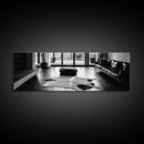 Modern Living, Minimalist Decor, Cowhide Rug, Framed Canvas Print, Neutral Aesthetic Wall Art, Luxury Living Room Design Accent