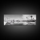 Oasis Reflections, Palm Trees, Desert Scene, Infrared Art Print, Framed Canvas Print, Tropical Wall Art, Boho Bedroom Decor, Tranquil Style