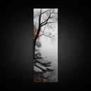 Foggy Lake, Autumn Forest, Peaceful Morning Landscape, Canvas Print, Minimalist Wall Art, Zen Bedroom Decor, Serene Fall Artwork