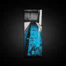 Abandoned Pool, Urban Texture, Gritty Vibes, Blue Contrast, Framed Canvas Print, Industrial Wall Art, Moody Bathroom or Loft Decor