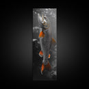 Trout Fishing Print, Underwater Scene, Orange Fins Fish, Rustic Wildlife, Framed Canvas Print, Cabin Decor, Man Cave Wall Art