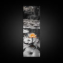 Orange Water Lily, Peaceful Pond Scene, Nature Reflection, Elegant Bloom, Framed Canvas Print Zen Bathroom Wall Art, Botanical Decor