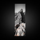 Rugged Mountain, Rocky Cliff, Adventure Landscape, Highland Scene, Nature Travel Art, Framed Canvas Print, Rustic Cabin Wall Decor