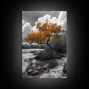 Mangrove Tree, Coastal Roots, Swamp Nature, Fall Tones Canvas Print, Tropical Wetlands Wall Art, Earthy Living Room Decor, Moody Art