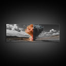 Smoke Burst, Desert Sky, Abstract Explosion, Bold Nature, Canvas Print, Eclectic Decor, Living Room Wall Art, Dramatic Statement