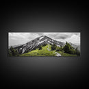 Mountain Hike Path, Scenic Peak Trail, Nature Landscape, Framed Canvas Print, Modern Cabin Decor, Adventure Wall Art, Minimalist Style
