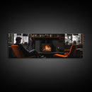 Fireplace Moment, Cozy Cabin Mood, Fall Comfort Scene, Framed Canvas Print, Hygge Wall Art, Masculine Decor, Warm Living Room Style