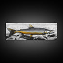 Golden Trout, River Rocks, Fishing Moment, Canvas Print, rustic lakehouse decor, angler gift wall art, fish print, cabin lodge artwork