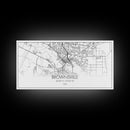 Brownsville Street Map, Texas Map, Map Print, Modern Art, Wall Art, Canvas Art, Realtor Closing Gift, Wall Décor Over The Bed, Couples Gift
